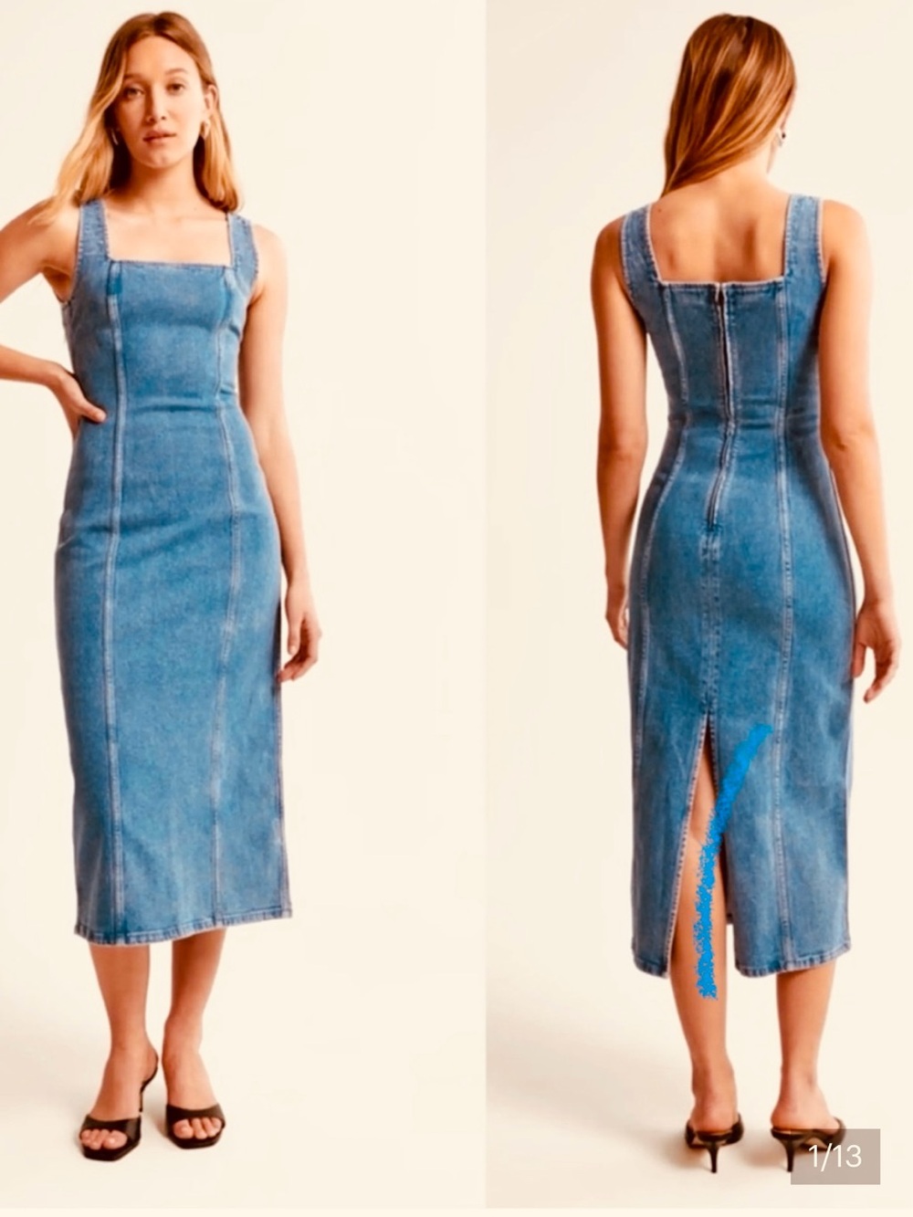 Abercrombie & Fitch Denim Dress in Blue